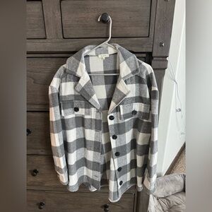 LA MIEL Black and White Checkered Jacket